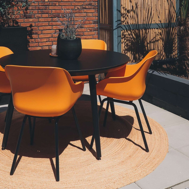 moderne zwarte tuinset
