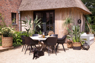 ronde tuintafel teakhout