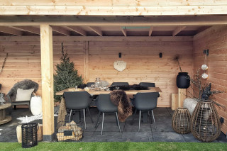 stoere tuin huizedop