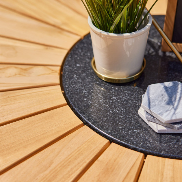 teakhouten ronde tuintafel hartman